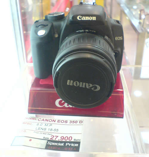 Canon EOS 350 D Digital Rebel XT digital SLR cameras in Thailand