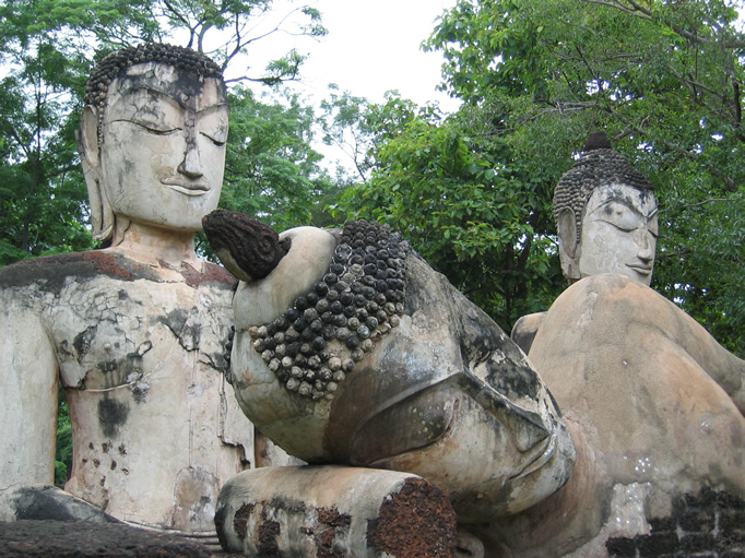 3 Buddhas At Wat Phra Kaeo, Kamphaeng Phet