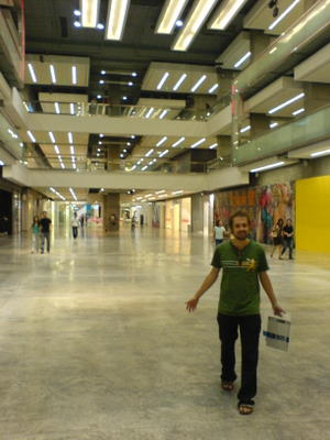 Chris inside the unfinished Central World Plaza